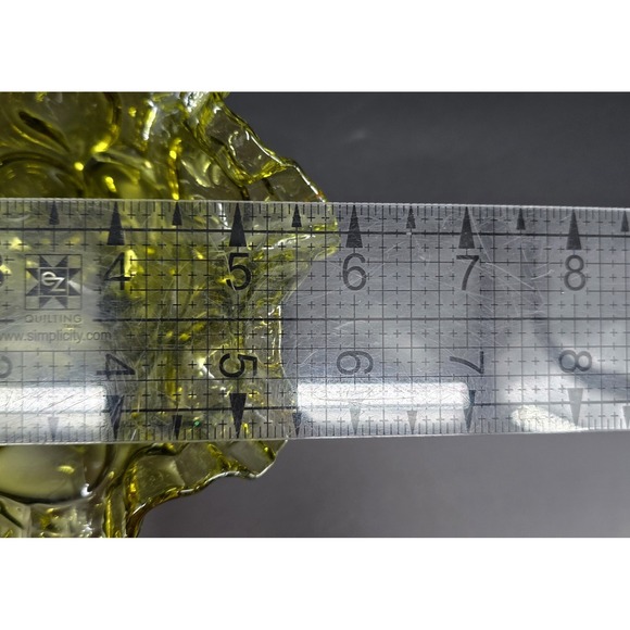 Vtg Fenton Green Glass Thumbprint Compote Ruffled Edge on Pedestal 6x5.5" Colony - Picture 7 of 8